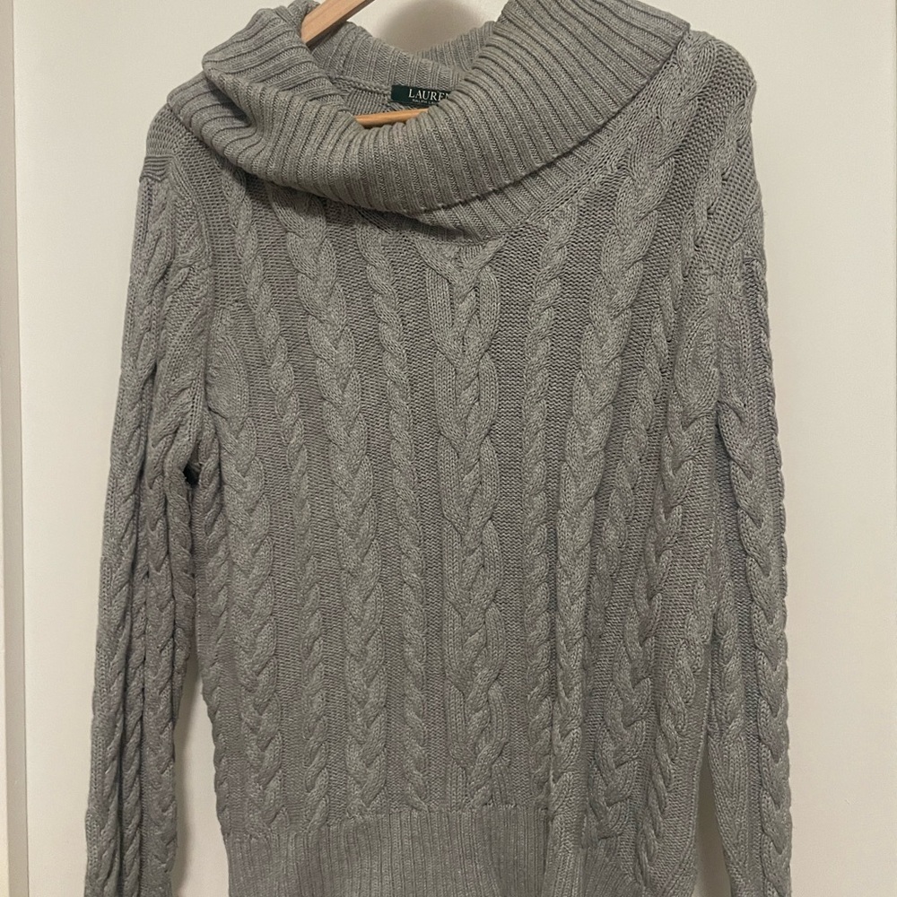 Ralph Lauren Heather Gray Knit Sweater